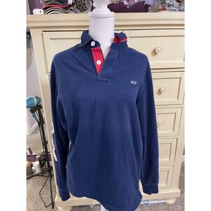 Vineyard Vines Long Sleeve Rugby‎ Polo Shirt USA Women's Size S